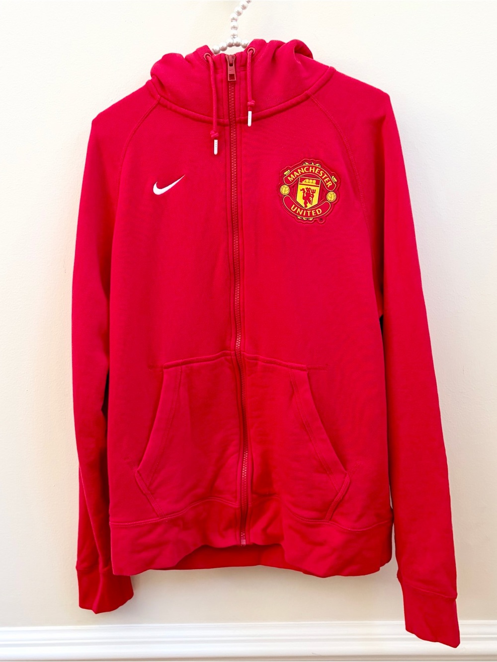 Nike Red Manchester United Full-Zip Hoodie Jacket